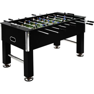 vidaXL Futbolín de acero 60 kg 140x74,5x87,5 cm negro