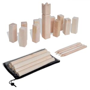 vidaXL Set de juego de cubos Kubb de madera