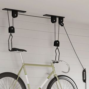 vidaXL Elevadores de bicicletas con montaje en techo 2 unidades 20 kg