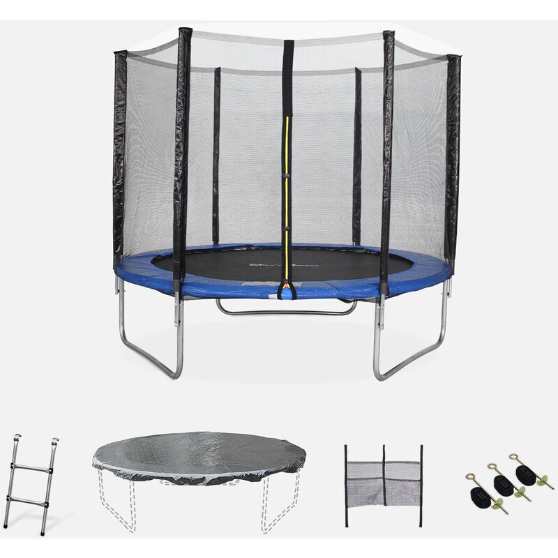 Alice's Garden - Cama elástica Azul, Trampolín de 245 cm, aguanta hasta