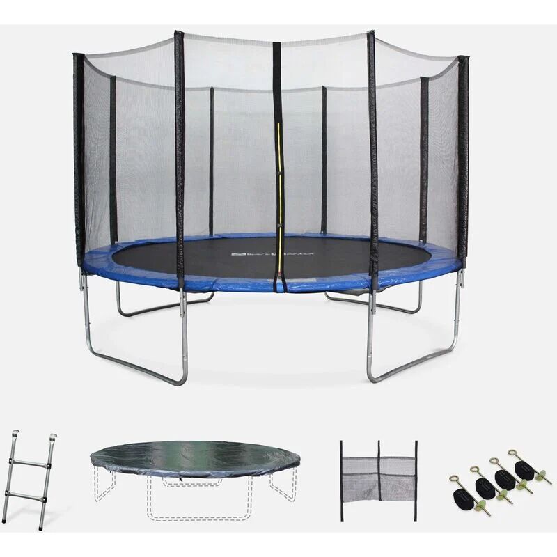 ALICE'S GARDEN Cama elástica, Trampolín de 370 cm, aguanta hasta 150 kg (estructura