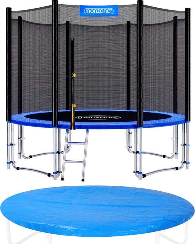 Monzana Trampolín para jardín set completo + cobertura cama elástica de