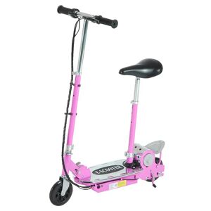 Trottinette électrique 120 W pliable pour enfant de 7 à 12 ans hauteur guidon et selle réglable 10 Km/h max. rose