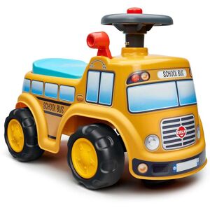 Porteur School Bus 1er âge avec volant directionnel avec klaxon et coffre de rangement - Jaune - Dès 12 Mois - 100% Fabriqué en France - FALK