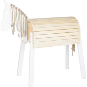 cheval bois naturel - couleur blanc