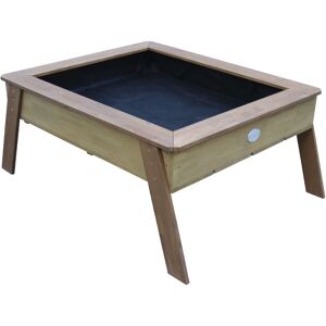 - Linda Table de Culture en bois avec Bac & Voile de Jardin Potager sur Pied / Jardinière en marron Peut aussi être utilisé comme table de sable pour les enfants - Marron