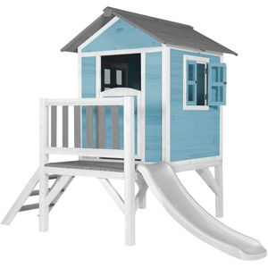 AXI - Maison Enfant Beach Lodge xl en Bleu avec Toboggan en Blanc Maison de Jeux en bois ffc pour les enfants Maisonnette / Cabane de jeu pour le jardin - Publicité