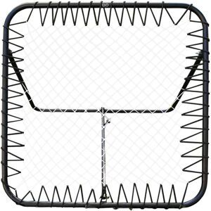 Rebounder88 Filet de Rebond Football Noir - 88x88cm Rebondisseur de Foot Réglable Kickback - Multisport Filet en pp Résistant de 4 mm d'épaisseur avec élastique a partir de 2 ans - Noir, gris - AXI