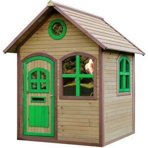 AXI - Julia Maison Enfant en Bois fsc Maison de Jeux pour l'extérieur / Jardin en marron & vert Maisonnette / Cabane de Jeu avec des fenêtres - Marron - Publicité