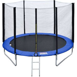 BENEFFITO Saltar - Trampoline Réversible - Filet de Protection avec Fermeture Eclair - Hauteur au Sol 76 cm - Vert Bleu - Diamètre 305 cm - Vert Bleu - Publicité