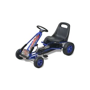 VIDAXL Kart à pédale avec siège ajustable Bleu - Publicité