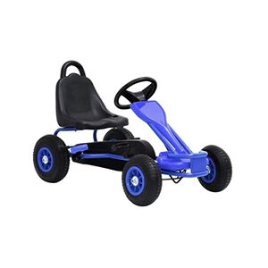 VIDAXL Kart à pédales avec pneus Bleu - Publicité