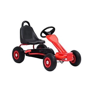 VIDAXL Kart à pédales avec pneus Rouge - Publicité