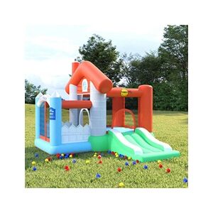 Happy Hop Château gonflable avec toboggan 272x257x220 cm PVC - Publicité