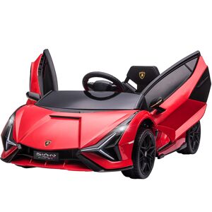 HOMCOM Voiture électrique Enfants de Sport Supercar 12 V - V. Max. 8 Km/h Effets sonores + Lumineux Rouge