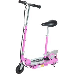 HOMCOM Trottinette électrique 120 W pliable pour enfant de 7 à 12 ans hauteur guidon et selle réglable 10 Km/h max. rose