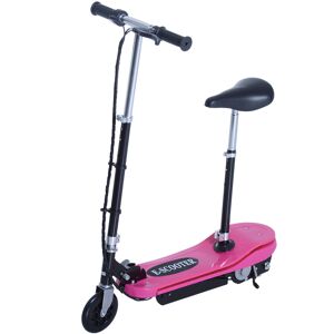 HOMCOM Trottinette électrique pliable 120 W enfant 7 à 12 ans lumière LED hauteur guidon et selle réglable 10 Km/h max. rose