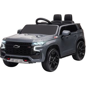 HOMCOM Voiture véhicule électrique enfant 12 V - télécommande parentale fournie - V. Max. 3 Km/h - effets sonores, lumineux - chevrolet TAHOE gris