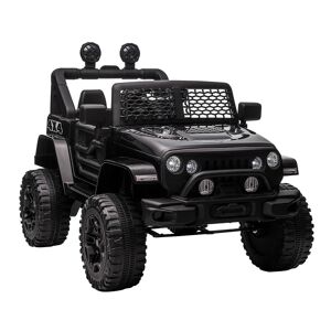 HOMCOM Voiture électrique 4x4 pour enfants 12V avec télécommande phares et klaxon - 3-6 ans - noir