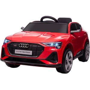 HOMCOM Voiture électrique Enfant e-tron Sportback S Line 12 V - V. Max. 5 Km/h - Effets sonores, Lumineux - télécommande, Port USB, MP3 - Rouge