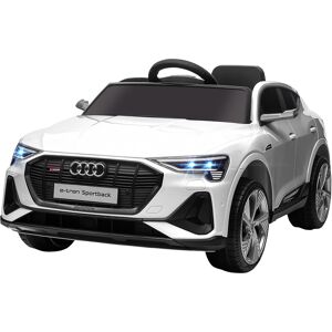 HOMCOM Voiture électrique Enfant e-tron Sportback S Line 12 V - V. Max. 5 Km/h - Effets sonores, Lumineux - télécommande, Port USB, MP3 - Blanc