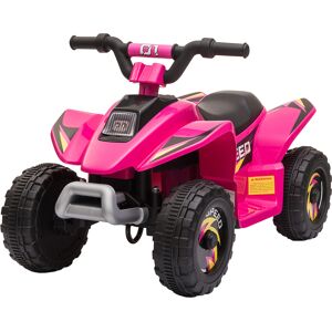 HOMCOM Quad électrique pour enfants 18-36 mois véhicule à batterie 6V avec marche avant et arrière 72 x 40 x 45,5 cm rose