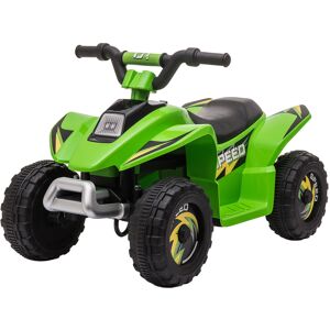 HOMCOM Quad électrique pour enfants 18-36 mois véhicule à batterie 6V avec marche avant et arrière 72 x 40 x 45,5 cm vert