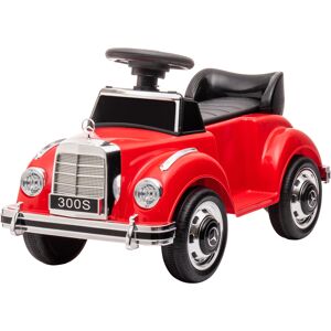 AIYAPLAY Porteur Enfants Voiture Licence Mercedes-Benz 300S 18-48 mois coffre rangement sous le siège rouge