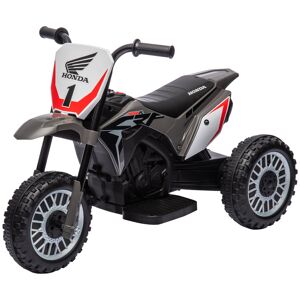 HOMCOM  Moto électrique enfants moto cross licence Honda CRF450RL 3 roues batterie 6V enfants 18-36 mois gris