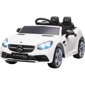 AIYAPLAY Voiture électrique enfants licence Mercedes SLC 300 12V V. Max. 5 Km/h effets sonores lumineux télécommande blanc