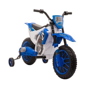 HOMCOM Moto électrique pour enfants scooter électrique pour enfants à partir de 3 ans batterie 12 Volts vitesse 3-8 km/h bleu