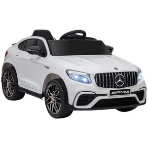 HOMCOM Voiture véhicule électrique enfants 12 V 35 W V. 3-5 Km/h télécommande effets sonores + lumineux blanc Mercedes GLC AMG