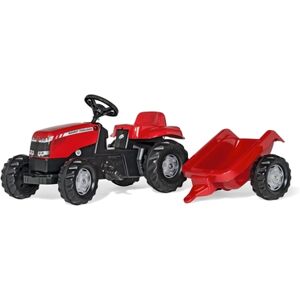 rolly toys Tracteur enfant a pedales rollykid MF et remorque rollyKid 012305