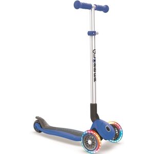 Globber Trottinette enfant 3 roues pliable Primo roue lumineuse bleu marine