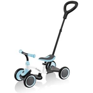 GLOBBER Velo d'apprentissage 3en1 porteur draisienne enfant, blanc/bleu pastel