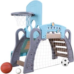 Kidkraft® Aire de jeux escalade enfant toboggan 5en1 sport bois 20193