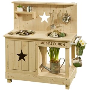 MUDDY BUDDY® Table enfant jeux d'eau/sable Adventurer Star bois, naturel