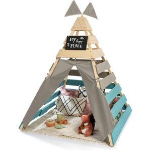 MUDDY BUDDY® Tipi enfant d'extérieur Dreamer bois, naturel/gris...