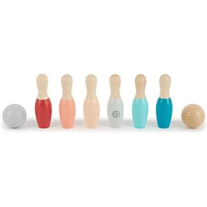 BIECO Mini Jeu de quilles pour Enfants en Bois   env. 10 cm   8-PLG. Set de Bowling pour Enfants   Jouets d'extérieur   Jeux pour Enfants d'extérieur   Jeux de quilles Bowling Bebe Bowling Enfant - Publicité