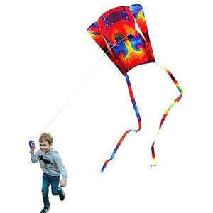 TSHAOUN Cerf Volant pour Enfants, Portable Cerf-Volant de Poche, Cerf-Volant Arc-en-Ciel avec Queues Colorées y Ligne de Kite pour Les débutants, Jeux Exterieur Enfant - Publicité