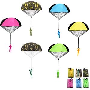 Libershine Parachute Jouets Enfants 6 Pièce Main Lancer Camouflage Parachute Jouets De Plein Air Parachutisme Jouets Cerf-Volant Parachute Enfants Fête d'anniversaire Cadeaux - Publicité