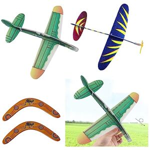 Zodors 2PCS Boomerang en Bois en Forme de V, 2PCS Planeur Avion de Lancer Manuel Planeurs ouet Volant Boomerang Sport pour Enfants Jeux de Plein air Sports de Plein air Adultes - Publicité