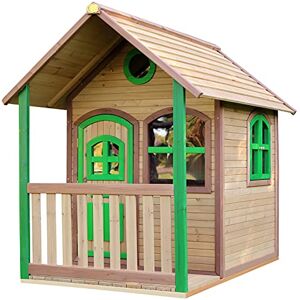 AXI Alex Maison Enfant en Bois FSC   Maison de Jeux pour l'extérieur / Jardin en marron & vert   Maisonnette / Cabane de Jeu avec des fenêtres & Véranda - Publicité