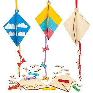 Baker Ross AT675 Kits de décoration en bois cerf-volant Loisirs créatifs à thème pour enfants (Paquet de 6) - Publicité