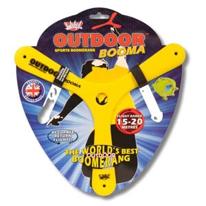 Wicked Outdoor Booma   Le Meilleur Boomerang Sports au Monde   Design avancé à Trois Lames pour Un vol Stable et précis   Jaune, WKOUT - Publicité