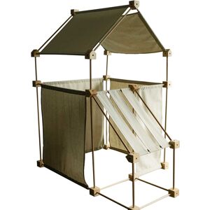 Trigonos Jeu de construction géant en bois tissu bio écru jeu 79 pces