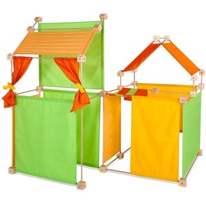 Trigonos Jeu de construction géant en bois boite carton 150 pces orange