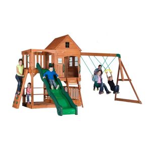 Backyard Aire de jeux en bois enfant Marron 409x290x237cm