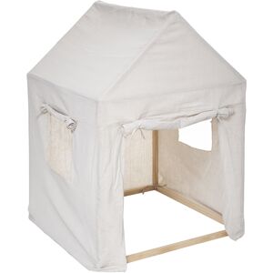 Home Maison Cabane enfant en toile coton beige 77x77x115