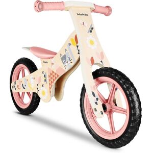 Beeloom Vélo sans pédales pour enfants, bois naturel rose